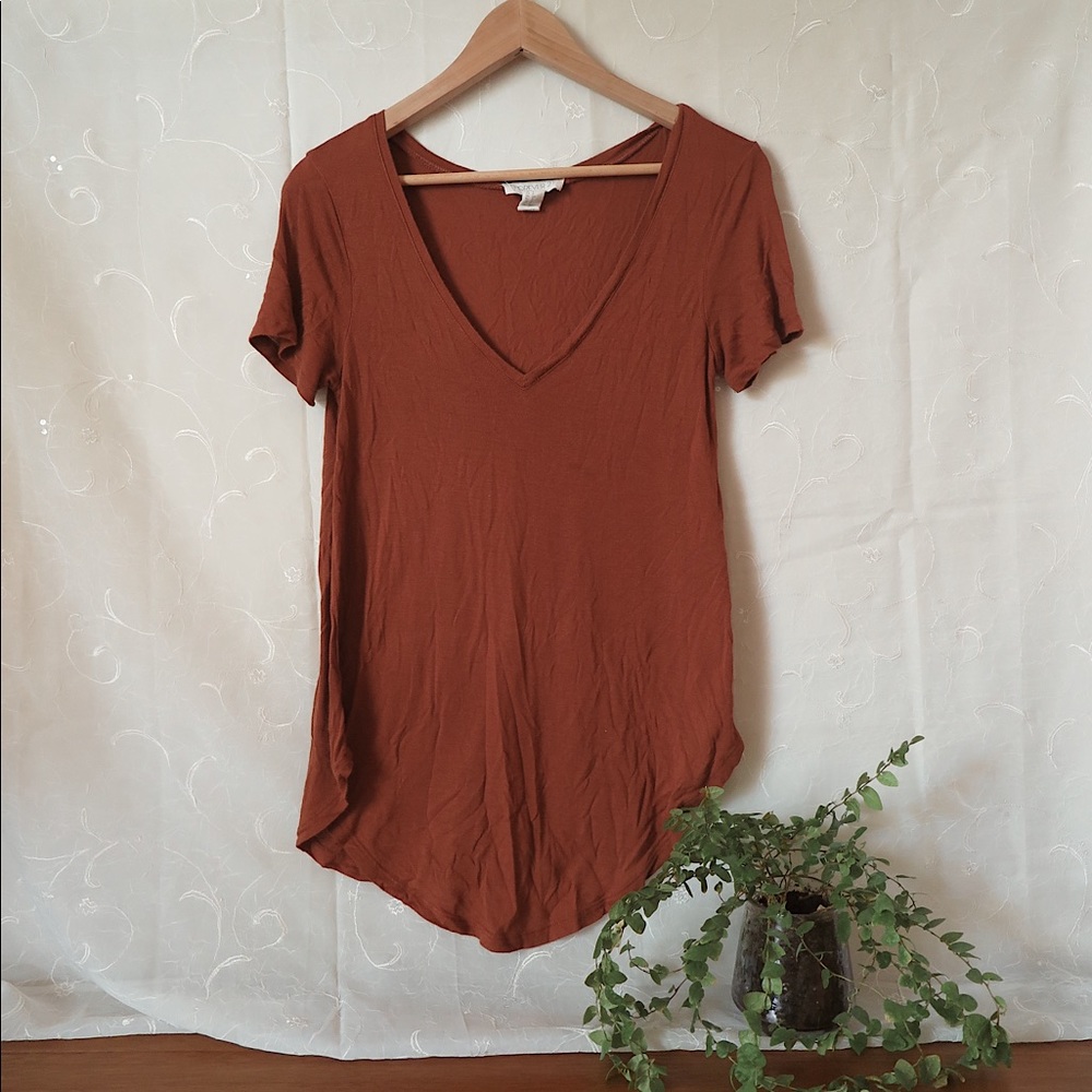 Burnt Orange V neck